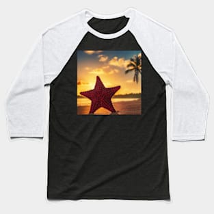 Starfish Under the Ocean Baseball T-Shirt